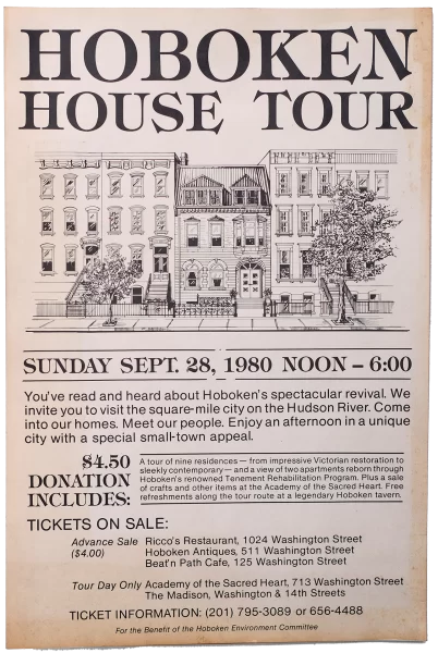 Flyer with headline Hoboken House Tour.